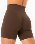 Bella Brown Scrunch Shorts