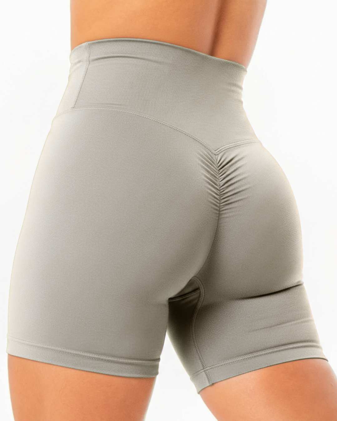 Bella Khaki Scrunch Shorts