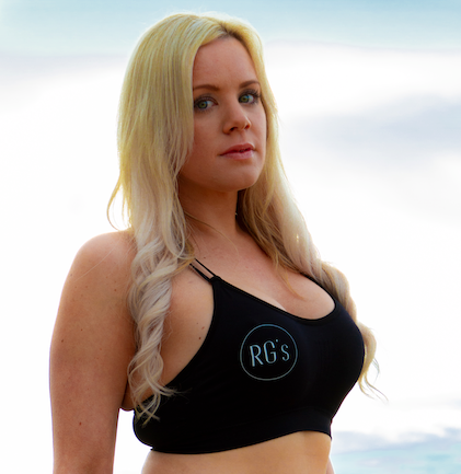 RGs Clothing Black Thin Strap Sports Bra - 1 Size fits all